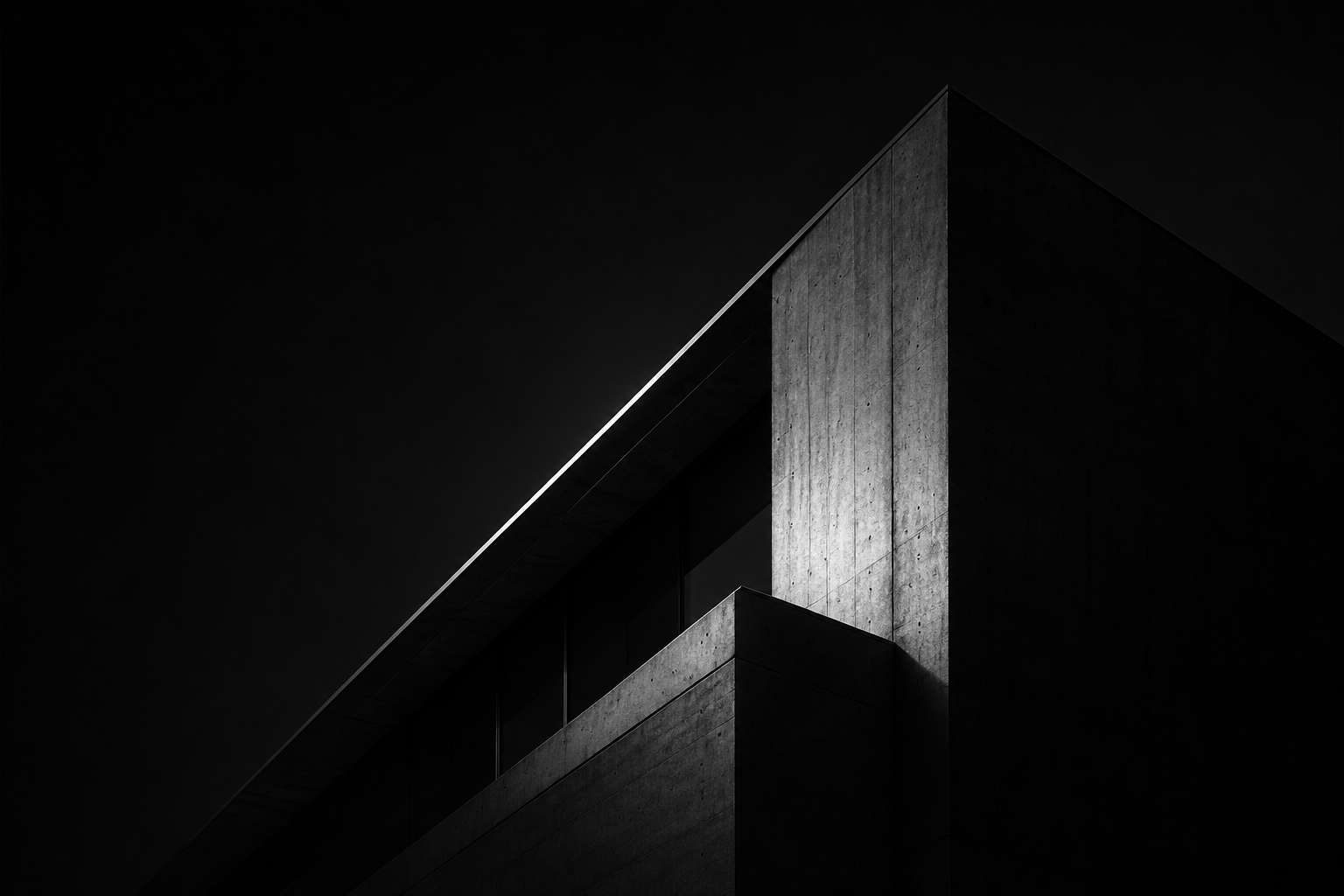 Dark minimalist architecture